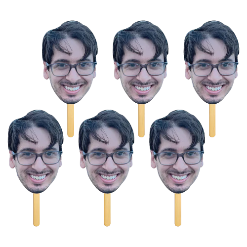 Personalized Cardstock Fan Face | 6 Count - Image 4