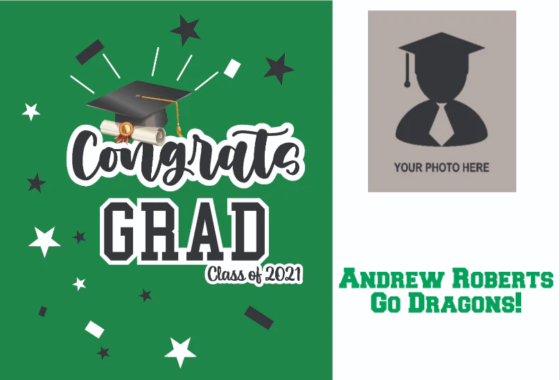 Personalized Congrats Grad Graduation Photo Yard Sign - Image 3