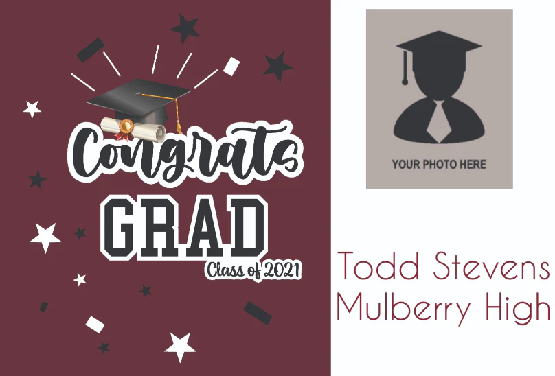 Personalized Congrats Grad Graduation Photo Yard Sign - Image 4