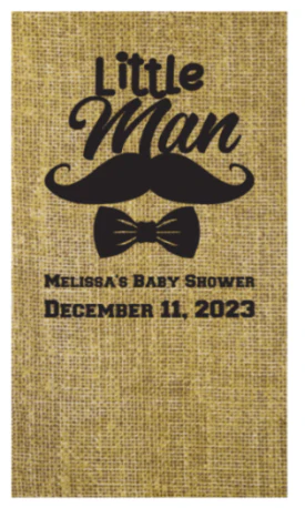 Personalized Fashion, Eco, Tweed, Burlap Guest Towels - Image 3