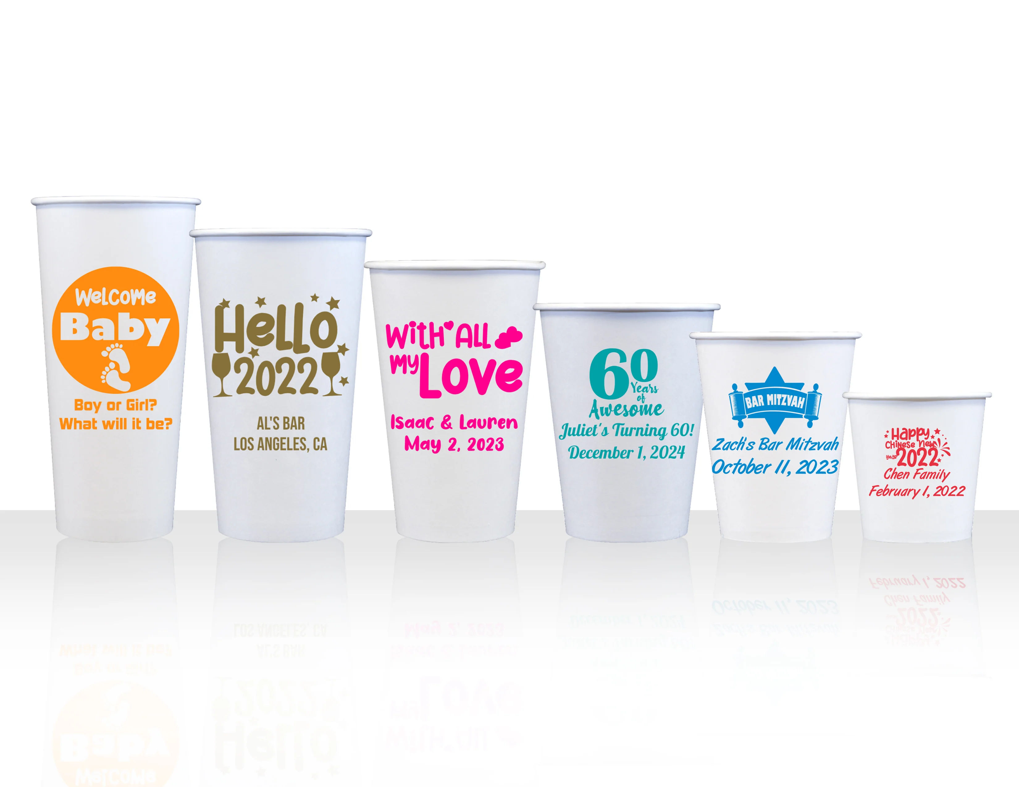 Personalized Paper Cups 4oz - 24oz - Image 3